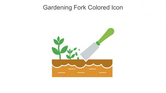 Gardening Fork Colored Icon In Powerpoint Pptx Png And Editable Eps Format