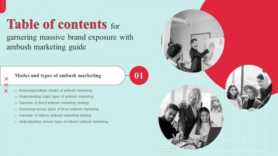 Garnering Massive Brand Exposure With Ambush Marketing Guide For Table Of Contents