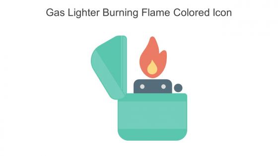 Gas Lighter Burning Flame Colored Icon In Powerpoint Pptx Png And Editable Eps Format