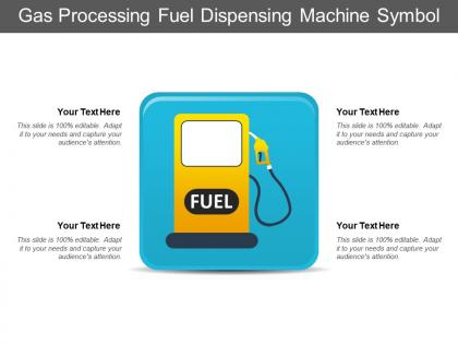 Gas processing fuel dispensing machine symbol