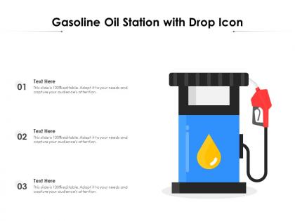 Gasoline oil station with drop icon