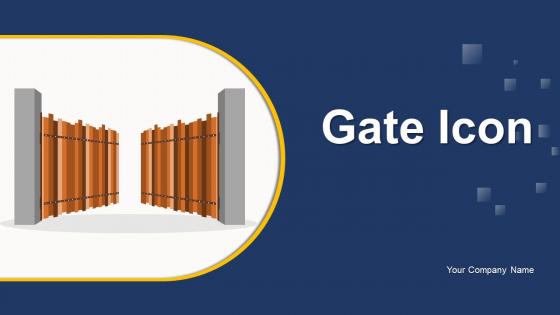 Gate icon powerpoint ppt template bundles