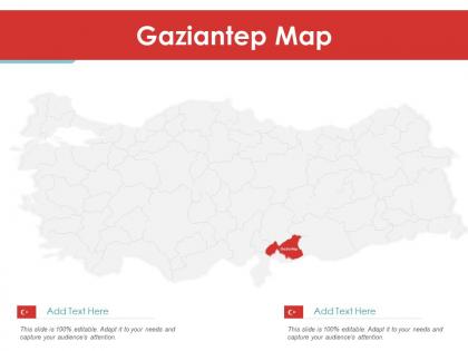 Gaziantep map powerpoint presentation ppt template
