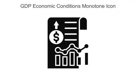 GDP Economic Conditions Monotone Icon In Powerpoint Pptx Png And Editable Eps Format