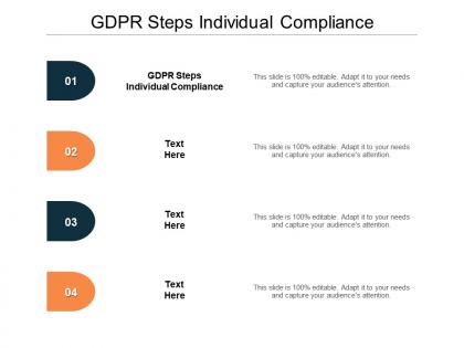 Gdpr steps individual compliance ppt powerpoint presentation styles slide download cpb