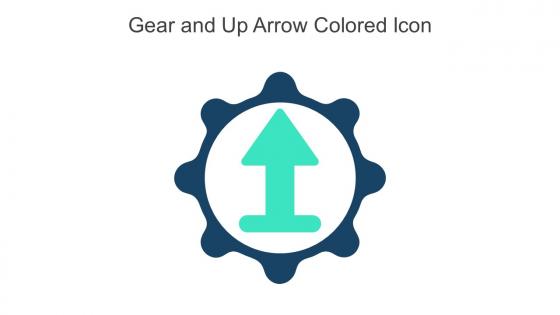 Gear And Up Arrow Colored Icon In Powerpoint Pptx Png And Editable Eps Format