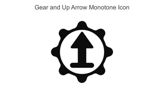 Gear And Up Arrow Monotone Icon In Powerpoint Pptx Png And Editable Eps Format