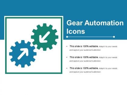 Gear automation icons powerpoint slide images