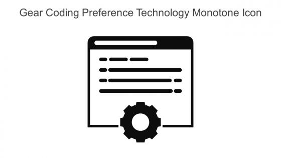 Gear Coding Preference Technology Monotone Icon In Powerpoint Pptx Png And Editable Eps Format