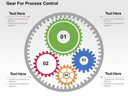 Gear for process control flat powerpoint design