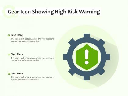 Gear icon showing high risk warning