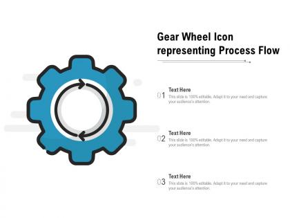 Gear wheel icon representing process flow