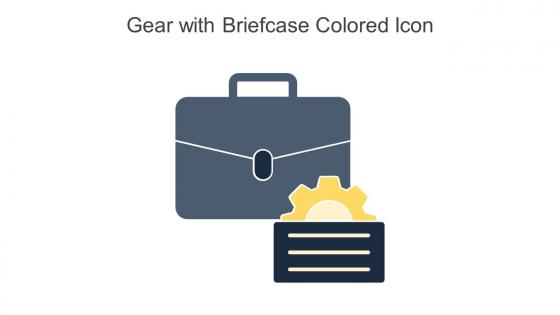 Gear With Briefcase Colored Icon In Powerpoint Pptx Png And Editable Eps Format