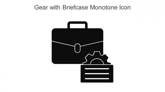 Gear With Briefcase Monotone Icon In Powerpoint Pptx Png And Editable Eps Format