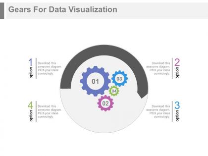 Gears for data visualization powerpoint slides