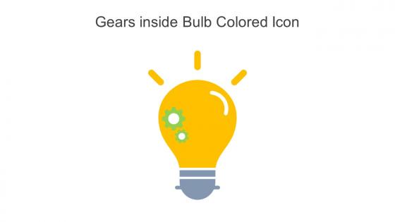 Gears Inside Bulb Colored Icon In Powerpoint Pptx Png And Editable Eps Format