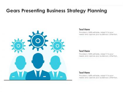 Gears presenting business strategy planning