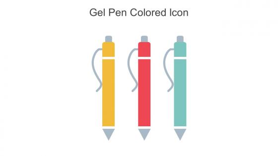 Gel Pen Colored Icon in powerpoint pptx png and editable eps format