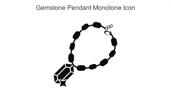Gemstone Pendant Monotone Icon In Powerpoint Pptx Png And Editable Eps Format