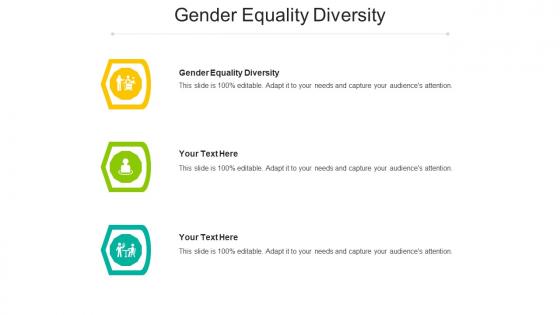 Gender Equality Diversity Ppt Powerpoint Presentation Summary Inspiration Cpb