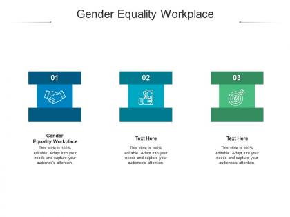 Gender equality workplace ppt powerpoint presentation portfolio images cpb