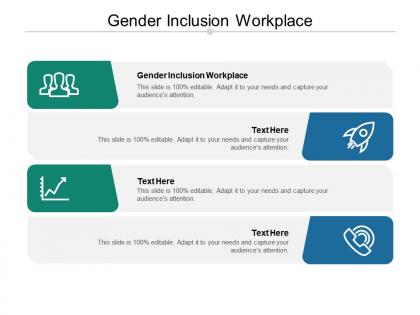 Gender inclusion workplace ppt powerpoint presentation icon ideas cpb