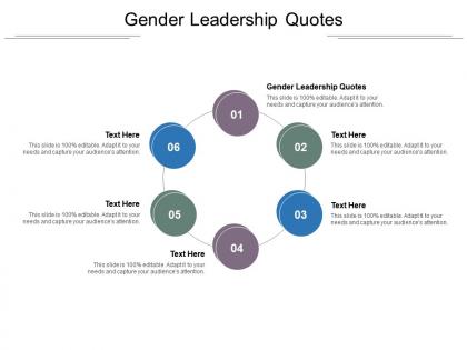 Gender leadership quotes ppt powerpoint presentation file smartart cpb