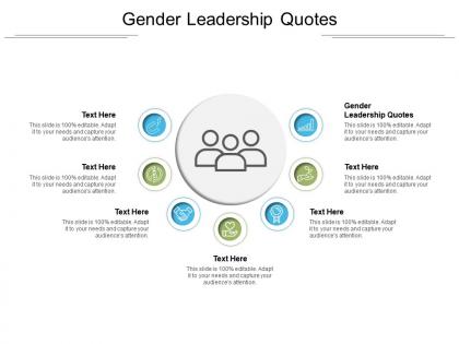 Gender leadership quotes ppt powerpoint presentation infographics display cpb