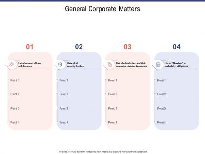 General corporate matters business investigation