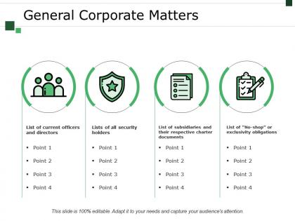 General corporate matters powerpoint graphics