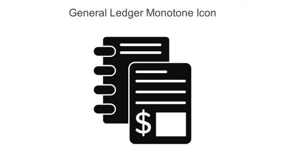 General Ledger Monotone Icon In Powerpoint Pptx Png And Editable Eps Format