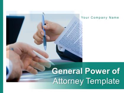 General Power Of Attorney Template Powerpoint Presentation Slides