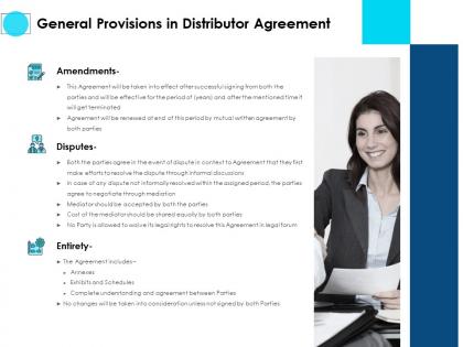 General provisions in distributor agreement ppt slides