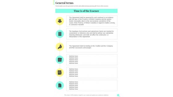 General Terms One Pager Sample Example Document