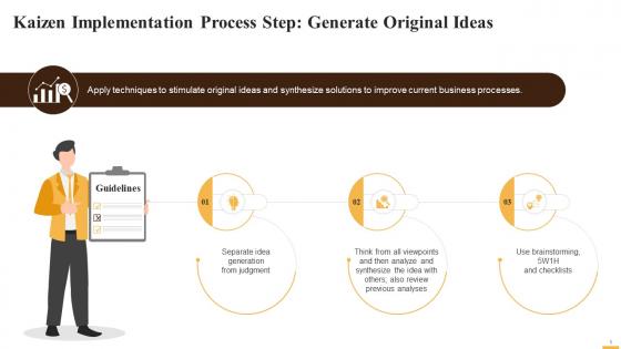 Generate Original Ideas Step Of Kaizen Process Training Ppt