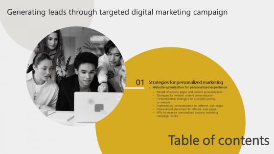 Generating Leads Through Targeted Digital Marketing Campaign Table Of Contents