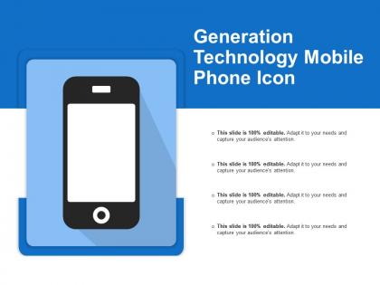 Generation technology mobile phone icon