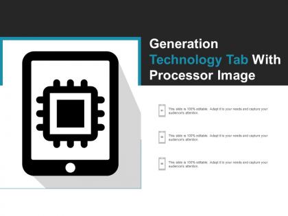 Generation technology tab with processor image