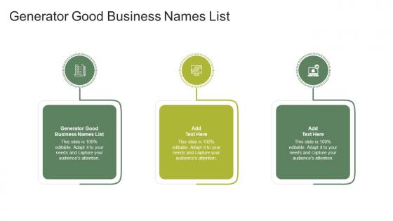 Generator Good Business Names List In Powerpoint And Google Slides Cpb