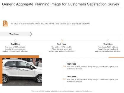 Generic aggregate planning image for customers satisfaction survey infographic template