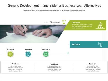 Generic development image slide for business loan alternatives infographic template
