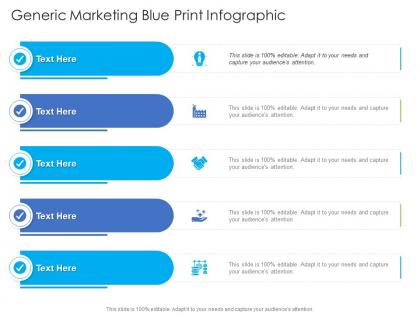 Generic marketing blue print infographic template