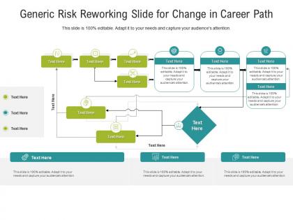 Generic risk reworking slide for change in career path infographic template
