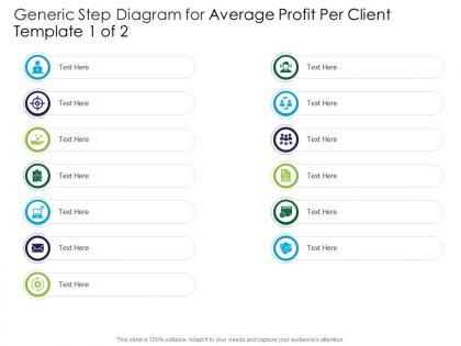 Generic step diagram for average profit per client template 1 of 2 infographic template