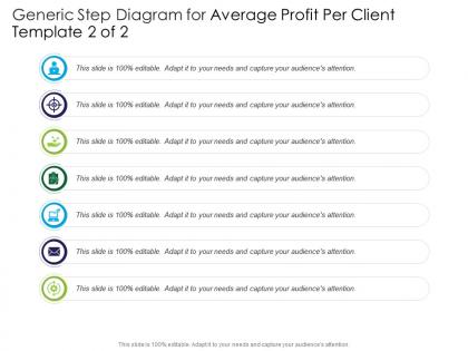 Generic step diagram for average profit per client template 2 of 2 infographic template