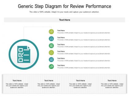 Generic step diagram for review performance infographic template
