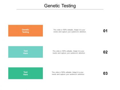Genetic testing ppt powerpoint presentation icon slides cpb