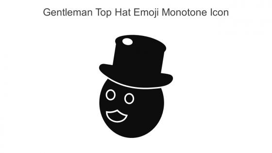 Gentleman Top Hat Emoji Monotone Icon In Powerpoint Pptx Png And Editable Eps Format