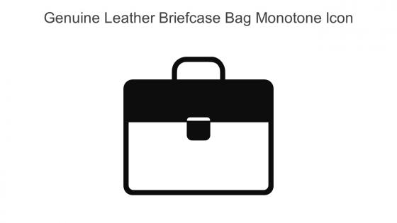 Genuine Leather Briefcase Bag Monotone Icon In Powerpoint Pptx Png And Editable Eps Format
