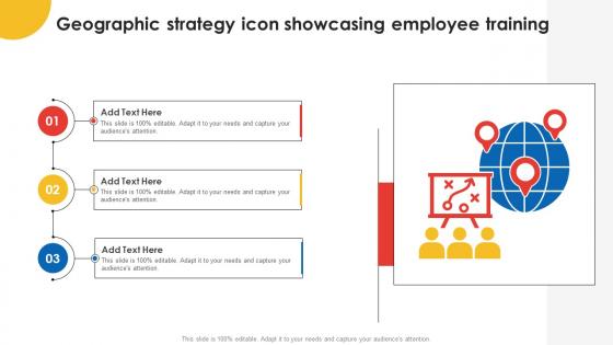 Geographic Strategy Icon Showcasing Employee Training